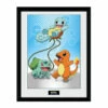 Kanto Starters 1 (Art Print σε Κάδρο) -Otakustore Greek 23969 kanto starters 1 framed art print 1 big