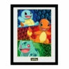 Kanto Starters 2 (Art Print σε Κάδρο) -Otakustore Greek 23971 kanto starters 2 framed art print 1 big