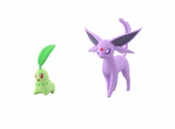 Bandai Chikorita + Espeon (Scale World)