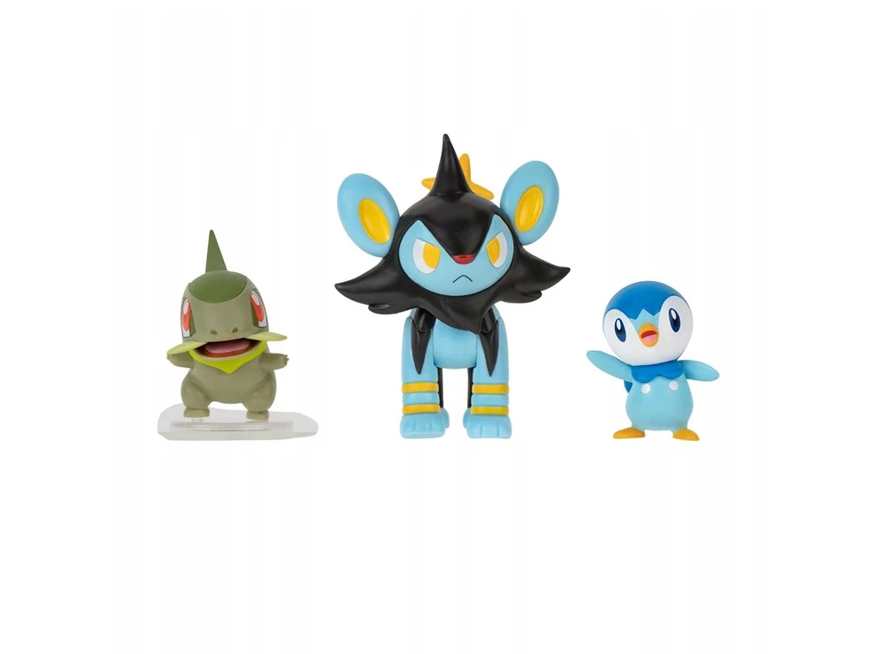 JAZWARES Axew + Piplup + Luxio (Battle Figure) 3 JAZWARES Axew + Piplup + Luxio (Battle Figure)