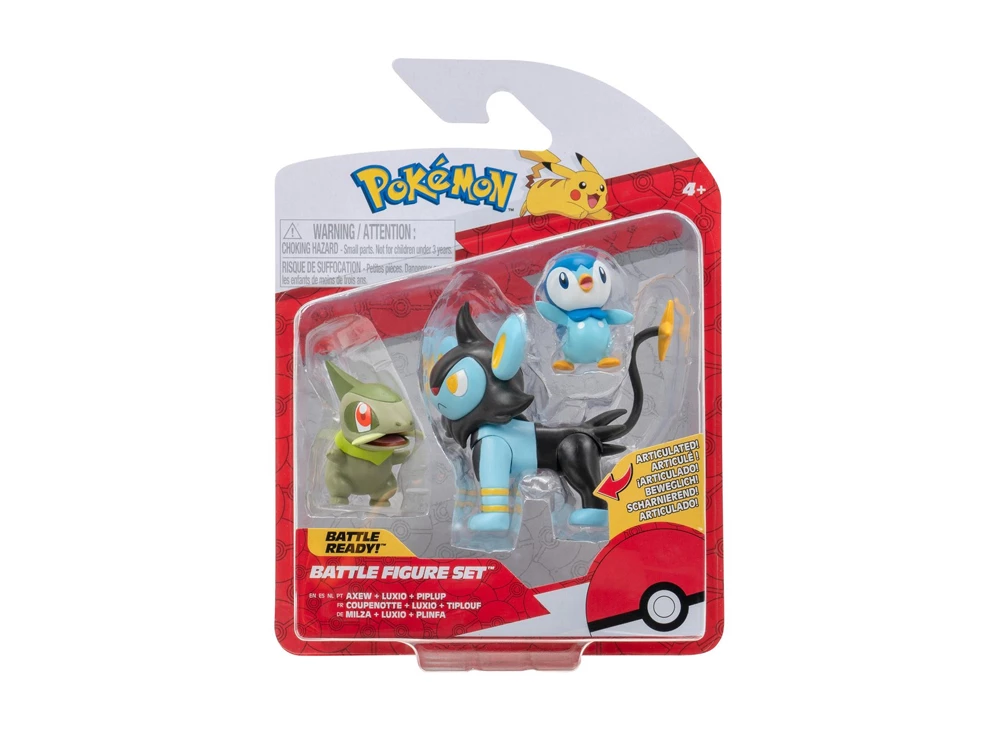 JAZWARES Axew + Piplup + Luxio (Battle Figure) 4 JAZWARES Axew + Piplup + Luxio (Battle Figure) - Image 2